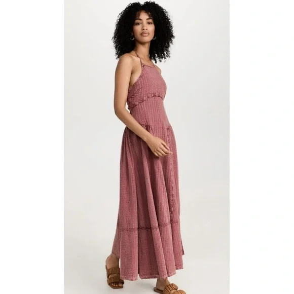 120. FREE PEOPLE Mind Over Matter Midi in Burnt Henna Sz M NWOT $198 - Picture 10 of 12